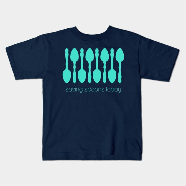 Saving Spoons Today Kids T-Shirt by KelseyLovelle